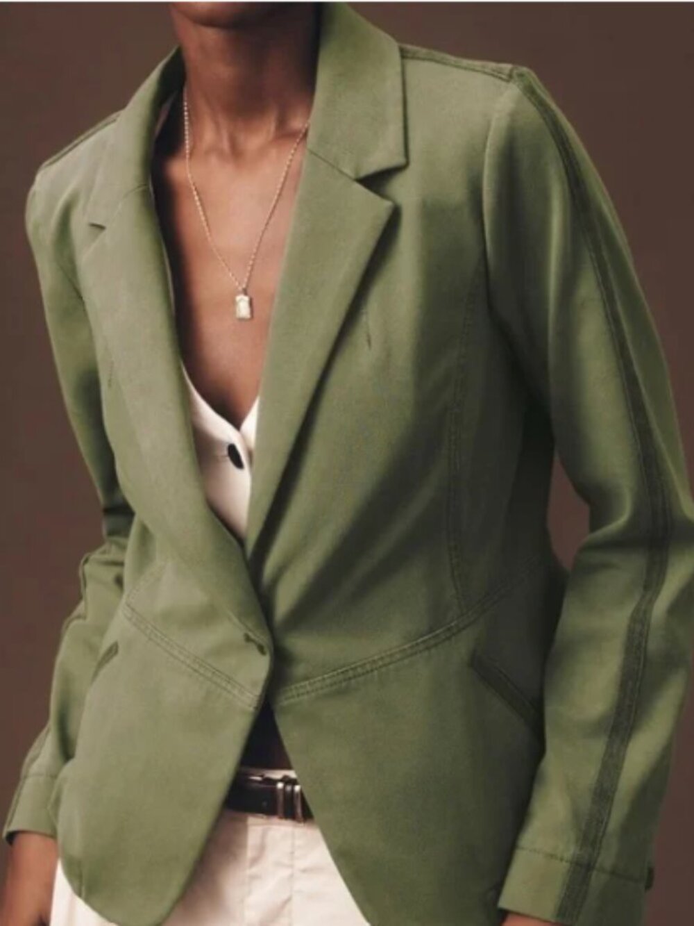 ANTHROPOLOGIE Marrakech Moss Green Blazer | Size XXS (fits XXS–S)